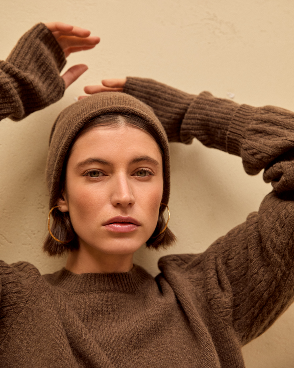 Gorro lana Merino visón
