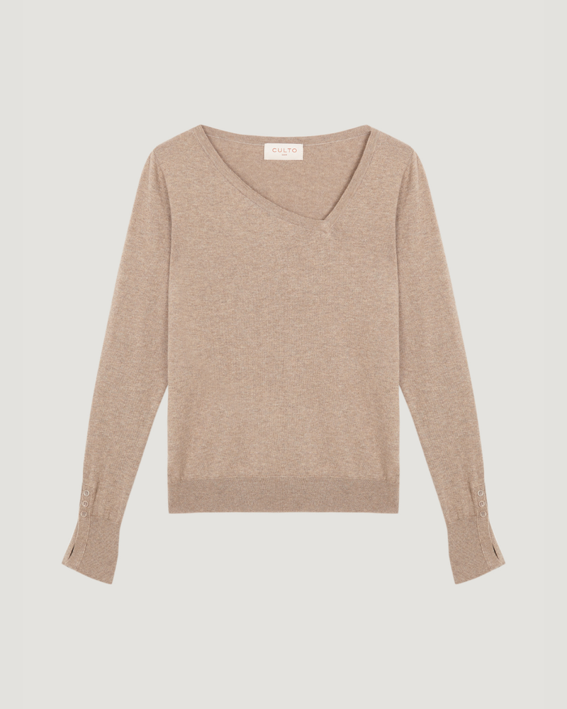 Jersey Punto Fino Sofia Beige