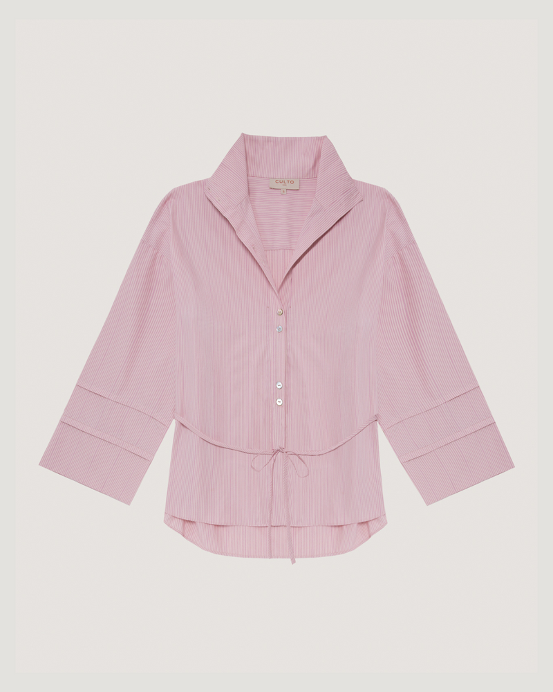 Camisa Jacinta Rayas Rosa