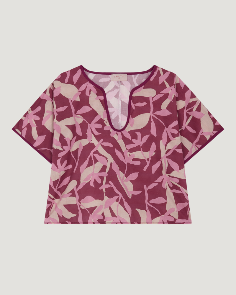 Blusa Emilia Flor Rosa