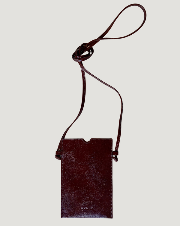 Funda móvil caoba