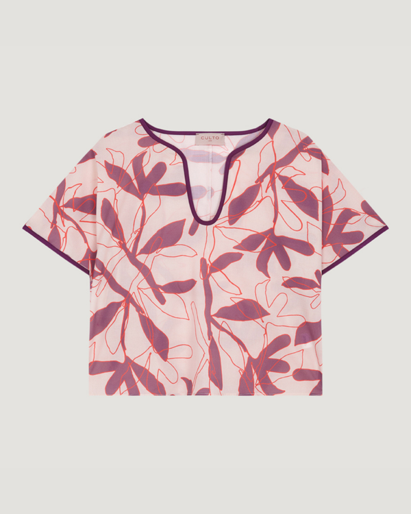 Blusa Emilia Flor Malva