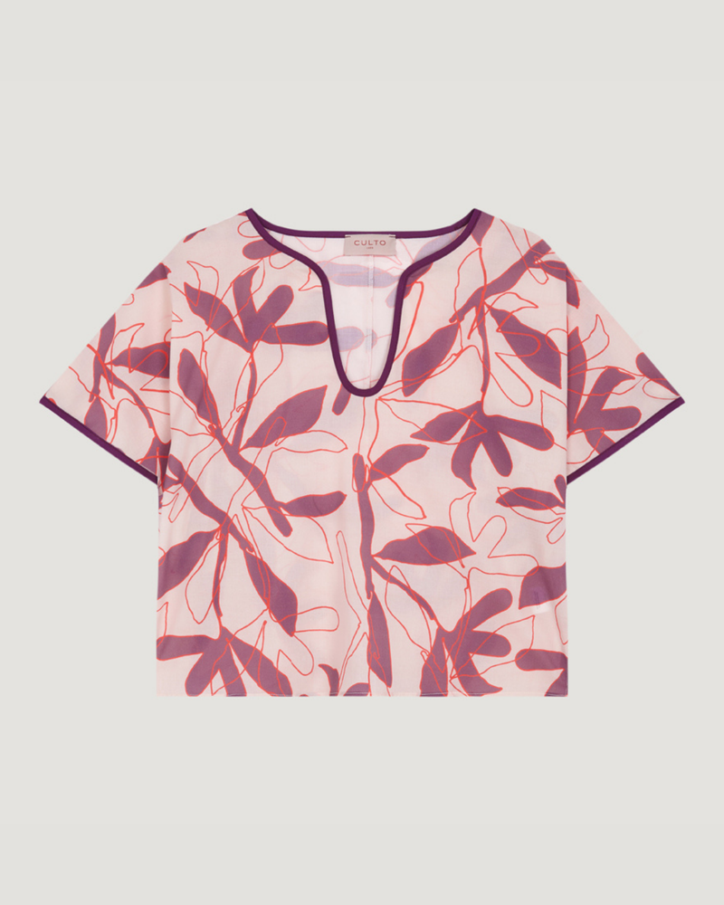 Blusa Emilia Flor Malva