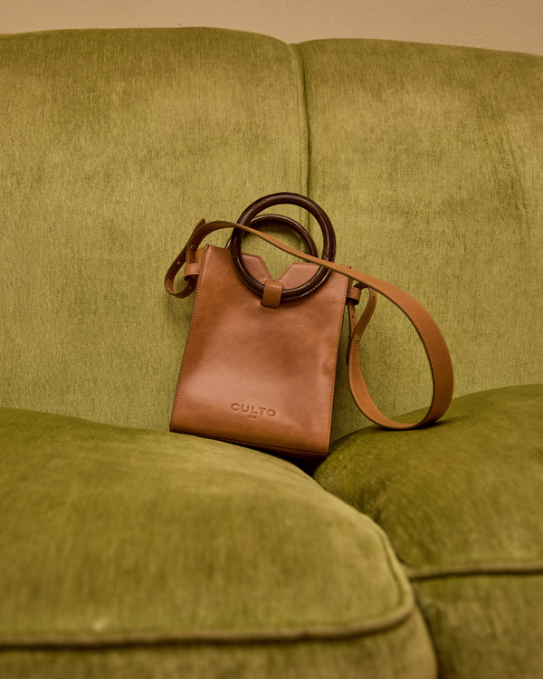 Mini Erin cuero y musgo