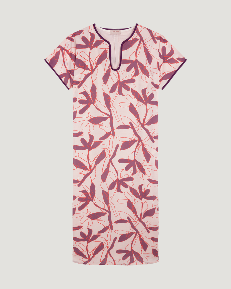 Kaftan Águeda Flor Malva