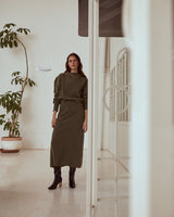 Falda Luciana verde seco