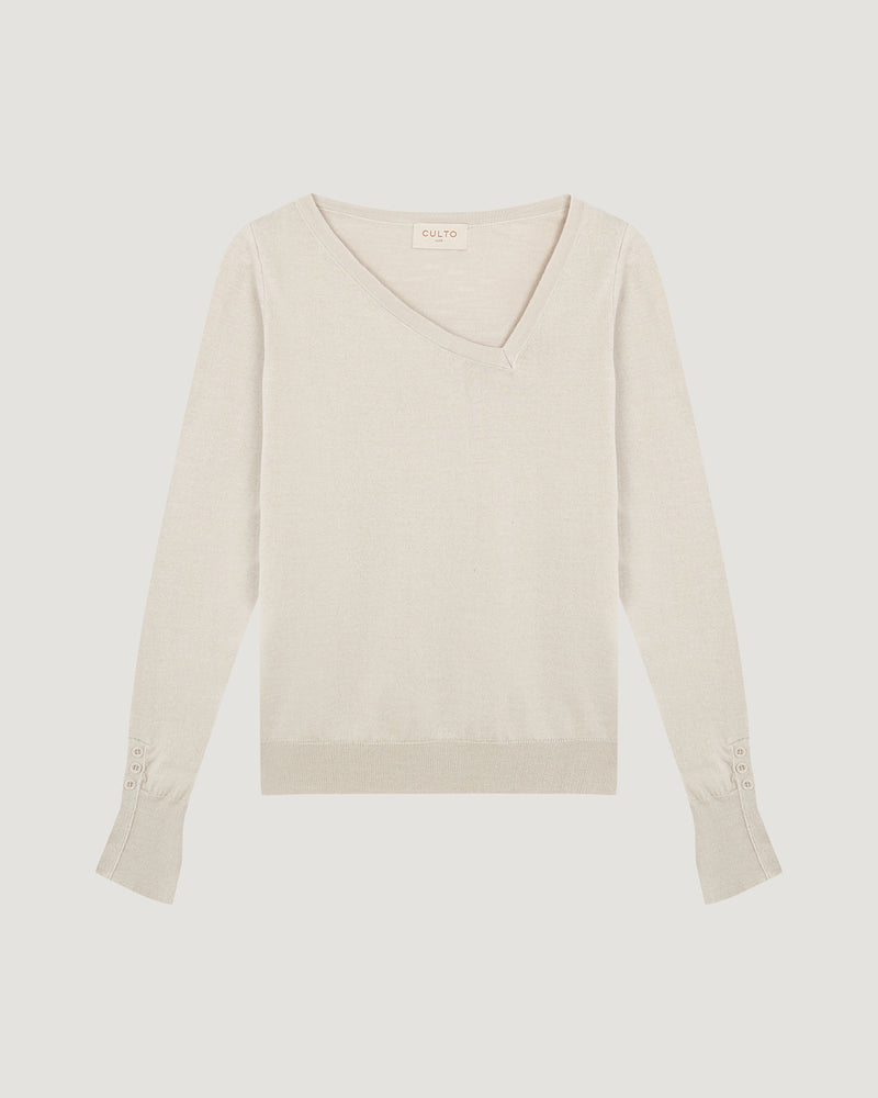 Jersey Punto Fino Sofia crema