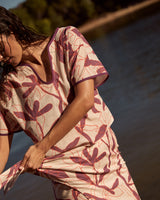 Blusa Emilia Flor Malva