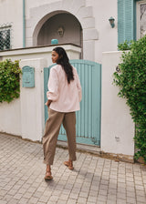 Pantalón Bacall Lino Verde