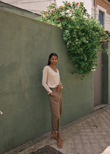 Pantalón Bacall Lino Verde