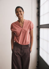 Blusa Daphne arcilla
