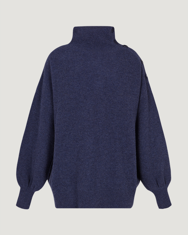 Jersey Beverly azul melange
