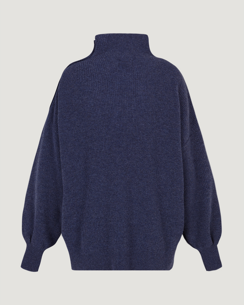 Jersey Beverly azul melange