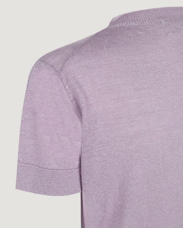 Camiseta punto de lino y seda lila